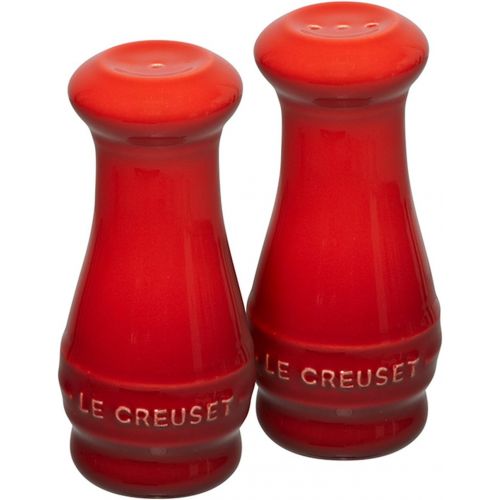 르크루제 Le Creuset PG1102-0467 Stoneware Salt and Pepper Shakers, 2.1 x 2.8 x 3.1, Cerise