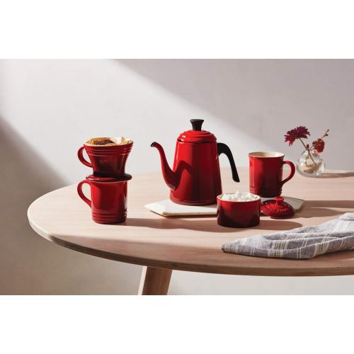 르크루제 Le Creuset PG90033A-0067 Stoneware Mug, 14 Ounce, Cerise