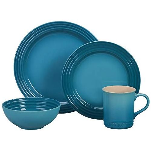 르크루제 Le Creuset PGWSV16-0317 Stoneware Dinnerware Set, 16 Piece, Caribbean