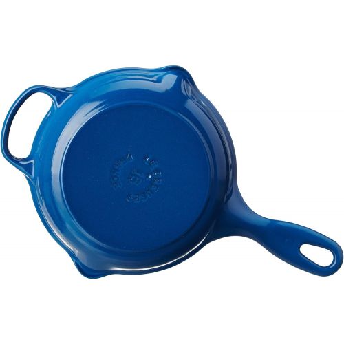 르크루제 Le Creuset LS2024-1659 Enameled Cast Signature Iron Handle Skillet, 6 1/3, Marseille