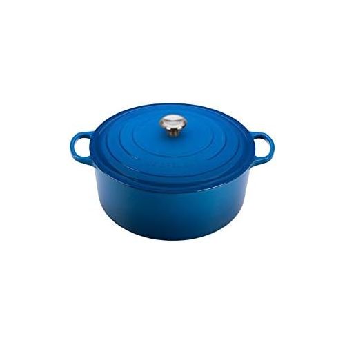 르크루제 Le Creuset LS2501-3459 Signature Enameled Cast-Iron Round French (Dutch) Oven, 13-1/4-Quart, Marseille