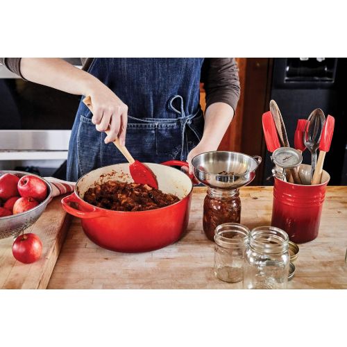 르크루제 Le Creuset LS2501-2867 Signature Enameled Cast-Iron Round French (Dutch) Oven, 7-1/4-Quart, Cerise