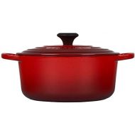 Le Creuset LS2501-2667 Signature Enameled Cast-Iron Round French (Dutch) Oven, 5-1/2-Quart, Cerise