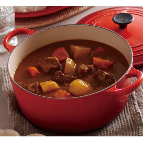 르크루제 Le Creuset LS2501-2667 Signature Enameled Cast-Iron Round French (Dutch) Oven, 5-1/2-Quart, Cerise