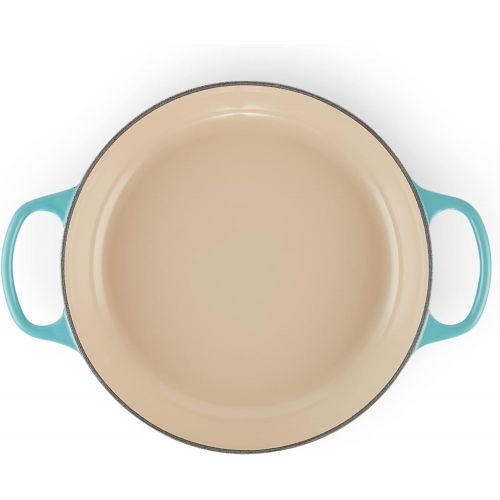 르크루제 Le Creuset LS2532-2617SS Signature Enameled Cast Iron Braiser, 2.25 qt, Caribbean