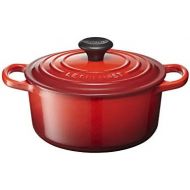 Le Creuset LS2501-1867 Signature Enameled Cast-Iron Round French (Dutch) Oven, 2-Quart, Cerise (Cherry Red)