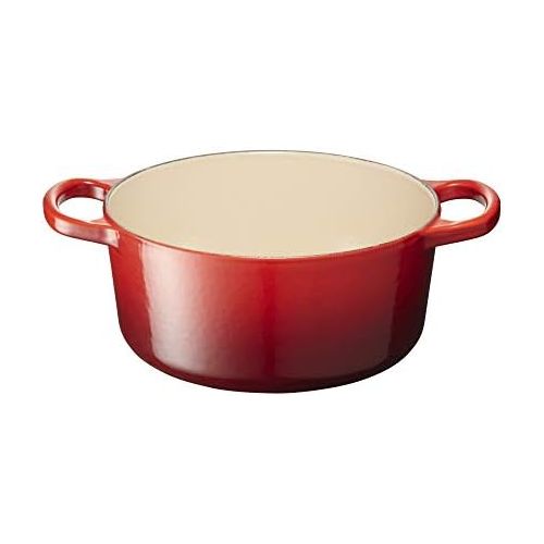 르크루제 Le Creuset LS2501-1867 Signature Enameled Cast-Iron Round French (Dutch) Oven, 2-Quart, Cerise (Cherry Red)