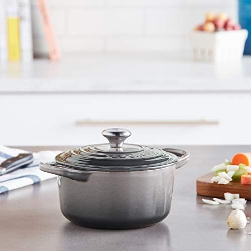 르크루제 Le Creuset LS2501-147FSS Signature Enameled Cast-Iron Round French (Dutch) Oven, 1-Quart Oyster