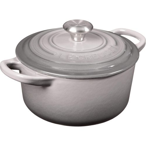 르크루제 Le Creuset LS2501-147FSS Signature Enameled Cast-Iron Round French (Dutch) Oven, 1-Quart Oyster