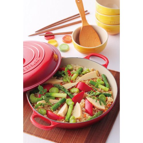 르크루제 Le Creuset Enameled Cast-Iron 2-1/4-Quart Buffet Casserole, Red