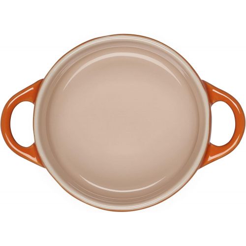 르크루제 Le Creuset Stoneware Mini Round Cocotte, 8 oz., Flame