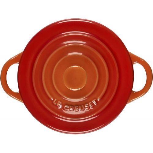 르크루제 Le Creuset Stoneware Mini Round Cocotte, 8 oz., Flame