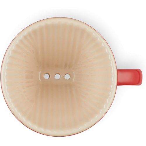 르크루제 Le Creuset Stoneware Pour Over Coffee Cone, 3.25, Cerise