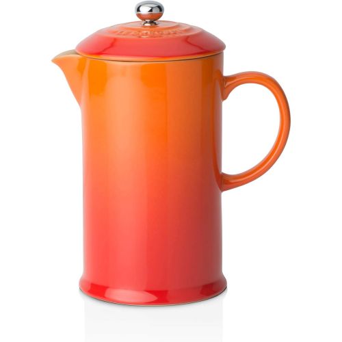 르크루제 Le Creuset Stoneware Cafetiere with Metal Press, 800 ml - Volcanic