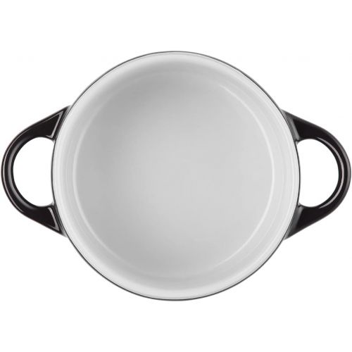 르크루제 Le Creuset Stoneware Mini Round Cocotte, 8 oz, Black