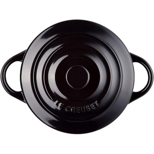 르크루제 Le Creuset Stoneware Mini Round Cocotte, 8 oz, Black