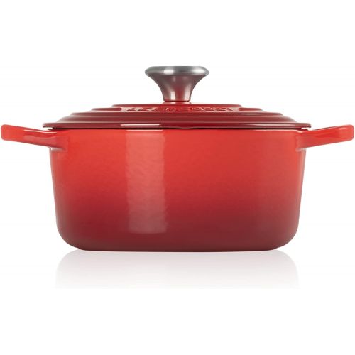 르크루제 Le Creuset Enameled Cast Iron Signature Round Dutch Oven, 2 qt., Cerise