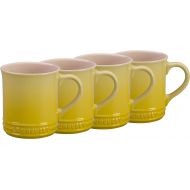 Le Creuset Soleil Stoneware 14 Ounce Coffee Mug, Set of 4