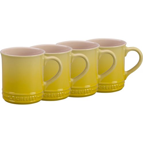 르크루제 Le Creuset Soleil Stoneware 14 Ounce Coffee Mug, Set of 4