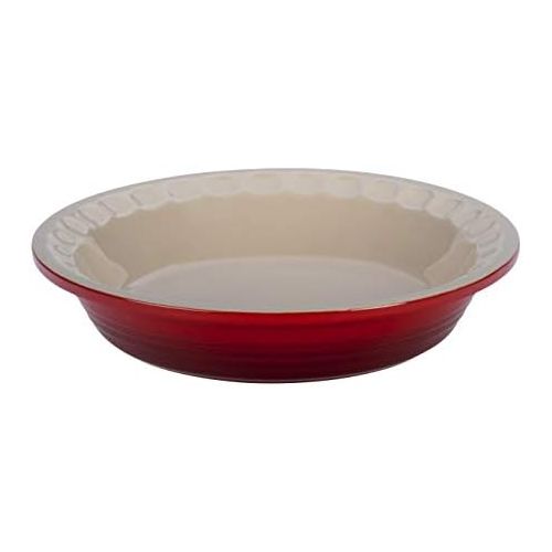 르크루제 Le Creuset Stoneware Pie Dish, 9, Cerise