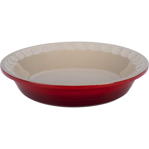 르크루제 Le Creuset Stoneware Pie Dish, 9, Cerise