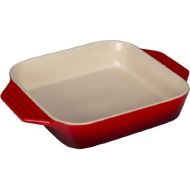 Le Creuset Stoneware Square Dish, 2.2 qt. (9.5), Cerise