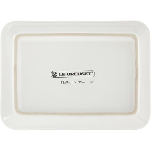 르크루제 Le Creuset Stoneware Butter Dish, 6.75 x 5 x 3.5, White