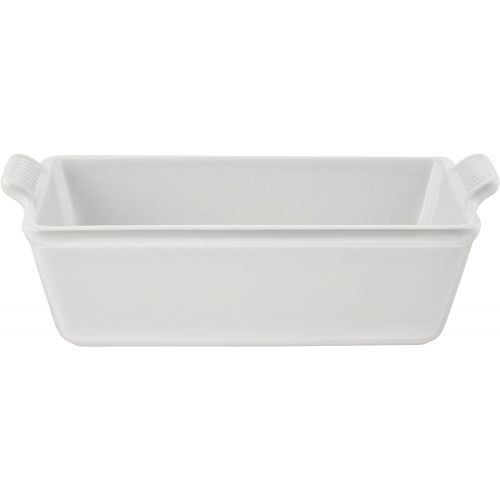 르크루제 Le Creuset Stoneware Heritage Loaf Pan, 9 x 5 x 3 (1.5 qt.), White