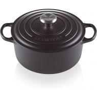 Le Creuset Signature Cast Iron Round Casserole, 28 cm - Satin Black