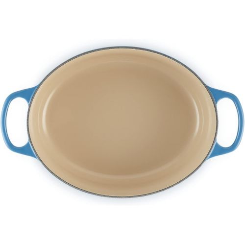 르크루제 Le Creuset Enameled Cast Iron Signature Oval Dutch Oven, 9.5 qt., Marseille