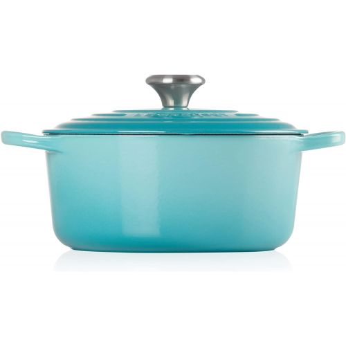 르크루제 Le Creuset Signature Cast Iron Round Casserole, 26 cm - Teal