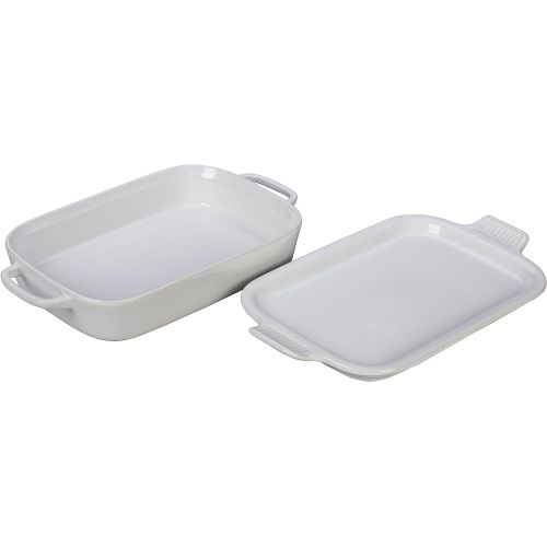 르크루제 Le Creuset Stoneware Rectangular Dish with Platter Lid, 14 3/4x9x2 1/2 (2.75 qt.), 14 3/4x9x2 1/2 (2.75 qt.)