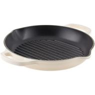 Le Creuset Enameled Cast Iron Signature Deep Round Grill, 9.75, Meringue