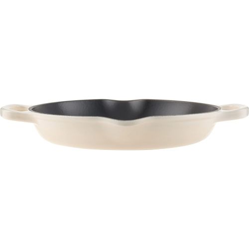 르크루제 Le Creuset Enameled Cast Iron Signature Deep Round Grill, 9.75, Meringue