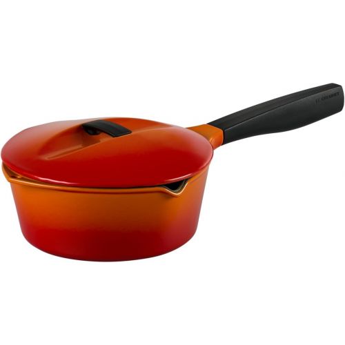 르크루제 Le Creuset Enameled Cast Iron 1.5 quart Raymond Loewy Saucepan, Flame