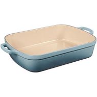 Le Creuset Signature Cast Iron Rectangular Roaster, 5.25-Quart, Marine