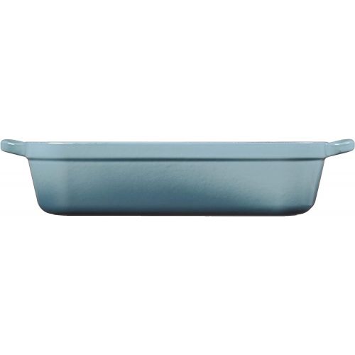 르크루제 Le Creuset Signature Cast Iron Rectangular Roaster, 5.25-Quart, Marine