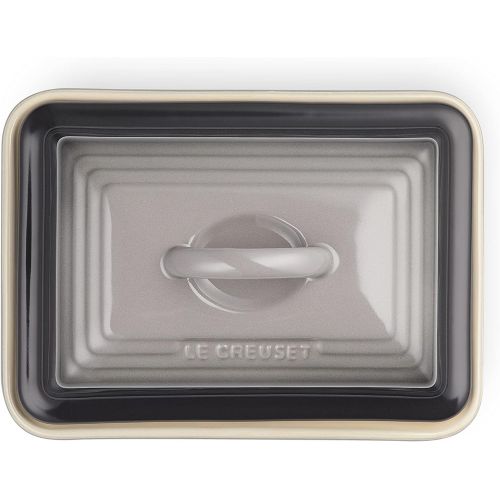 르크루제 Le Creuset Stoneware Butter Dish, 6.75 x 5 x 3.5, Oyster