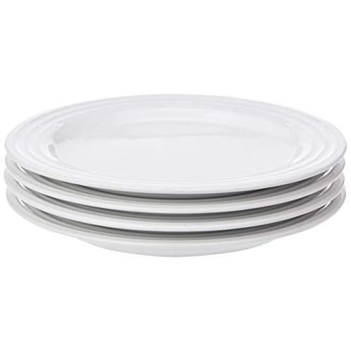 르크루제 Le Creuset Stoneware Set of 4 Salad Plates, 8.5 each, White