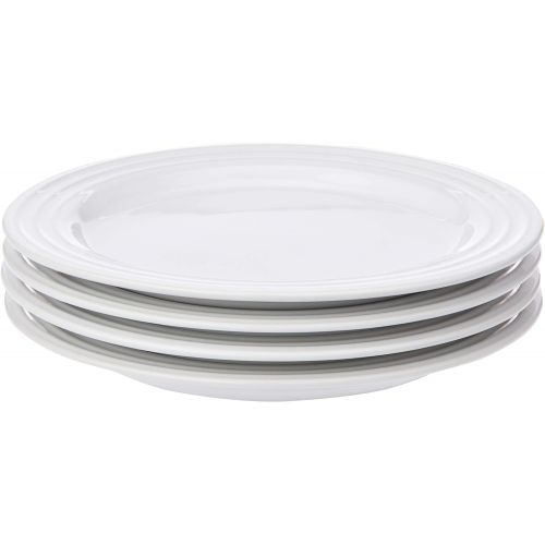 르크루제 Le Creuset Stoneware Set of 4 Salad Plates, 8.5 each, White