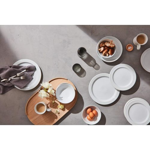 르크루제 Le Creuset Stoneware Set of 4 Salad Plates, 8.5 each, White