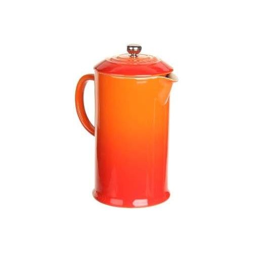 르크루제 Le Creuset Stoneware French Press, 34 oz., Flame