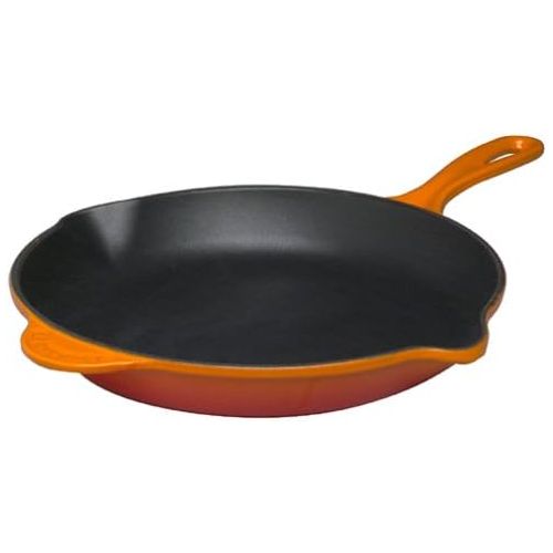 르크루제 Le Creuset Enameled Cast-Iron 10-1/4-Inch Skillet with Iron Handle, Flame