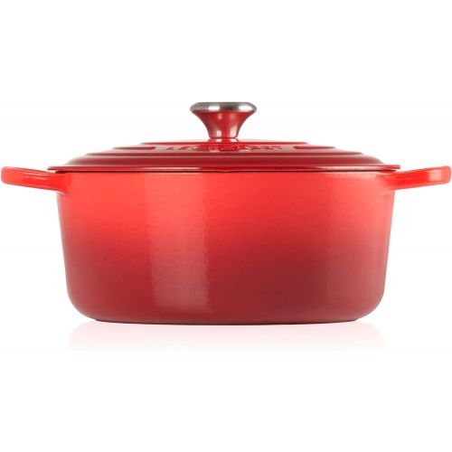 르크루제 Le Creuset Enameled Cast Iron Signature Round Dutch Oven, 13.25 qt., Cerise