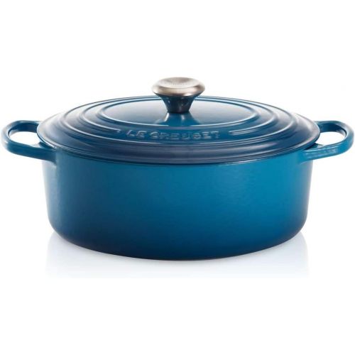 르크루제 Le Creuset Enameled Dutch Oven Cast Iron Signature Oval Casserole, 31cm, 6.75 Qt, Marseille