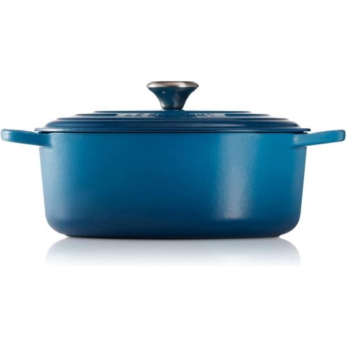 르크루제 Le Creuset Enameled Dutch Oven Cast Iron Signature Oval Casserole, 31cm, 6.75 Qt, Marseille