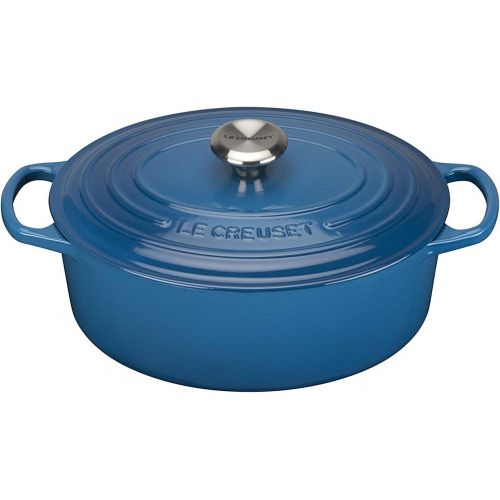 르크루제 Le Creuset Enameled Dutch Oven Cast Iron Signature Oval Casserole, 31cm, 6.75 Qt, Marseille