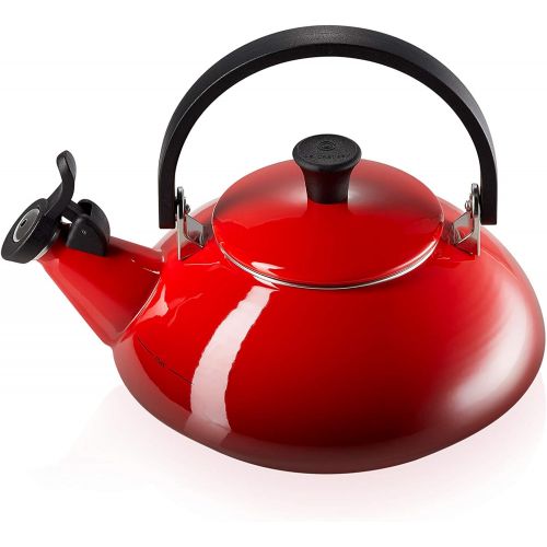 르크루제 Le Creuset Enamel On Steel Zen Tea Kettle, 1.6 qt., Cerise