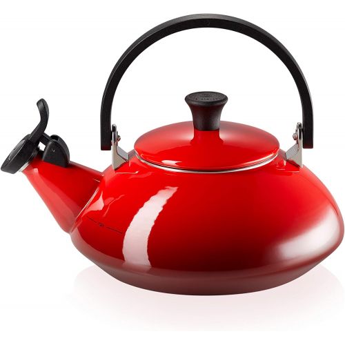 르크루제 Le Creuset Enamel On Steel Zen Tea Kettle, 1.6 qt., Cerise