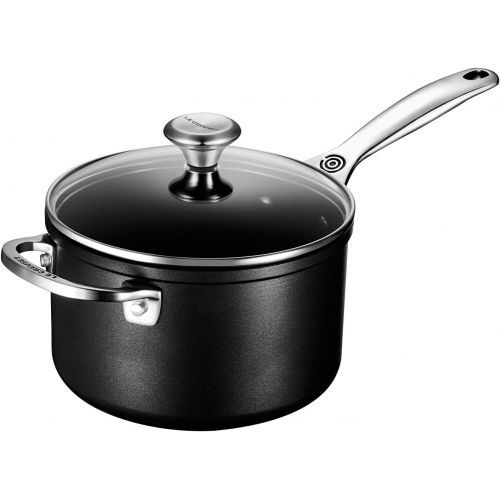 르크루제 Le Creuset Toughened Nonstick PRO Saucepan With Glass Lid, 3 qt.